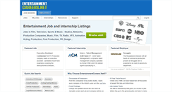 Desktop Screenshot of entertainmentcareers.net
