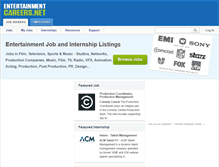 Tablet Screenshot of entertainmentcareers.net